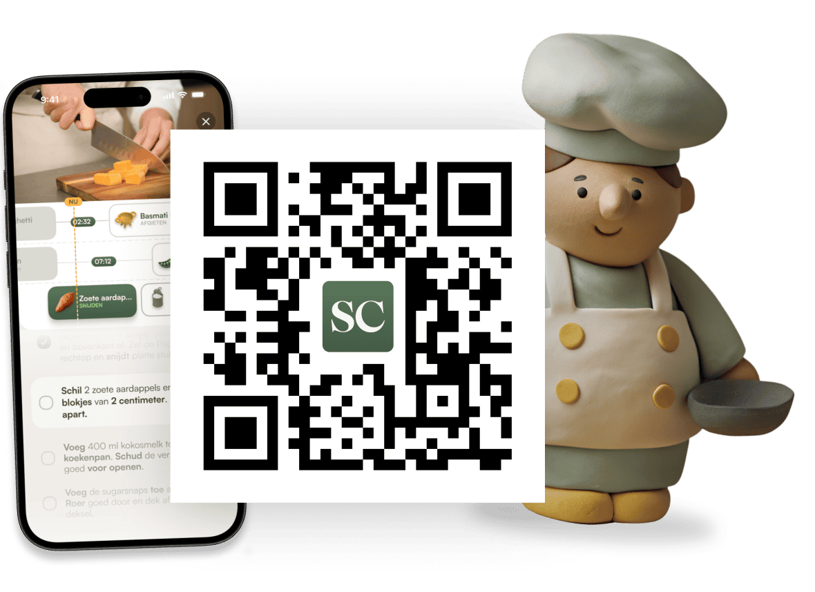 Scan de QR-code om SousChef te downloaden